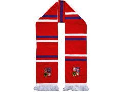 Hokejové reprezentace zimní šála Czech Republic logo printed - red