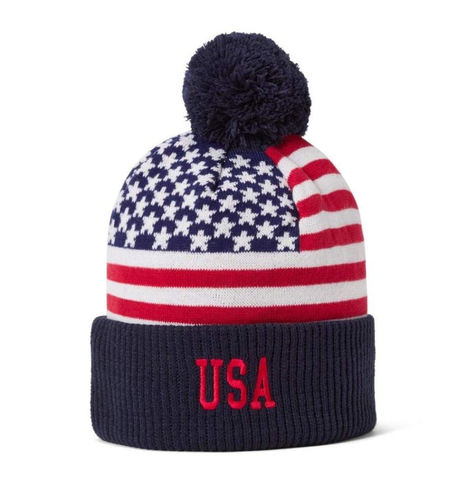 Hokejové reprezentace zimní čepice USA Pom Flag - Hokejové reprezentace kšiltovky, čepice, rukavice