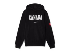 Hokejové reprezentace pánská mikina s&nbsp;kapucí Canada Flag black