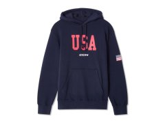 Hokejové reprezentace pánská mikina s&nbsp;kapucí USA Flag navy