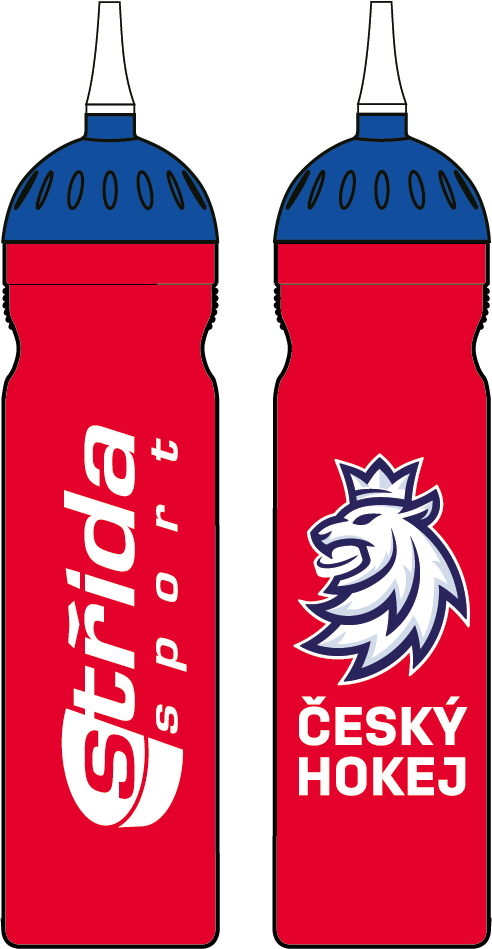 Hokejové reprezentace láhev na pití Czech Republic Logo Lev red