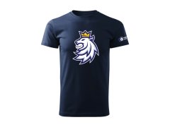 Hokejové reprezentace pánské tričko navy Czech Ice Hockey logo lion