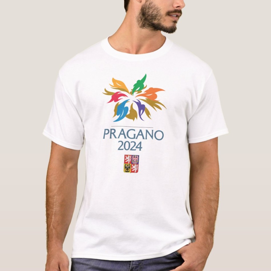 Hokejové reprezentace pánské tričko PRAGANO 2024 Ice Hockey World Championship Czechia MS 2024 White