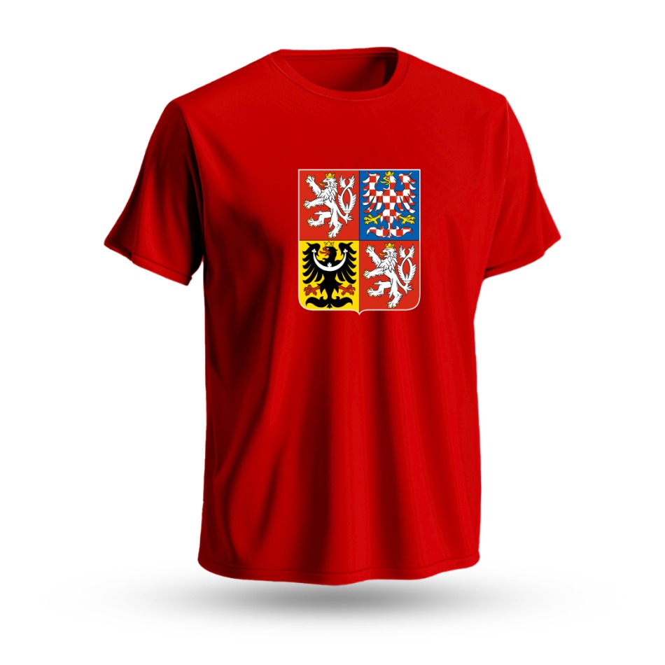 Pánské tričko Lukáš Sedlák #23 Czech National Emblem 2025 Red - Hokejové reprezentace trička, polo trička, košile