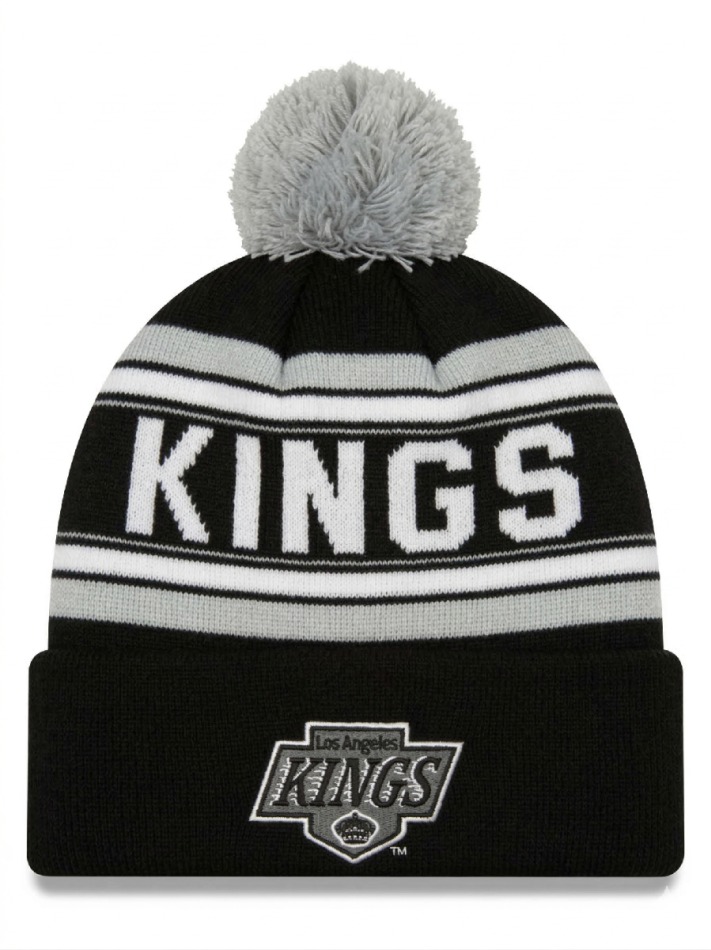 Los Angeles Kings dětská zimní čepice Jacquard Cuffed Knit With Pom - Los Angeles Kings dětské oblečení