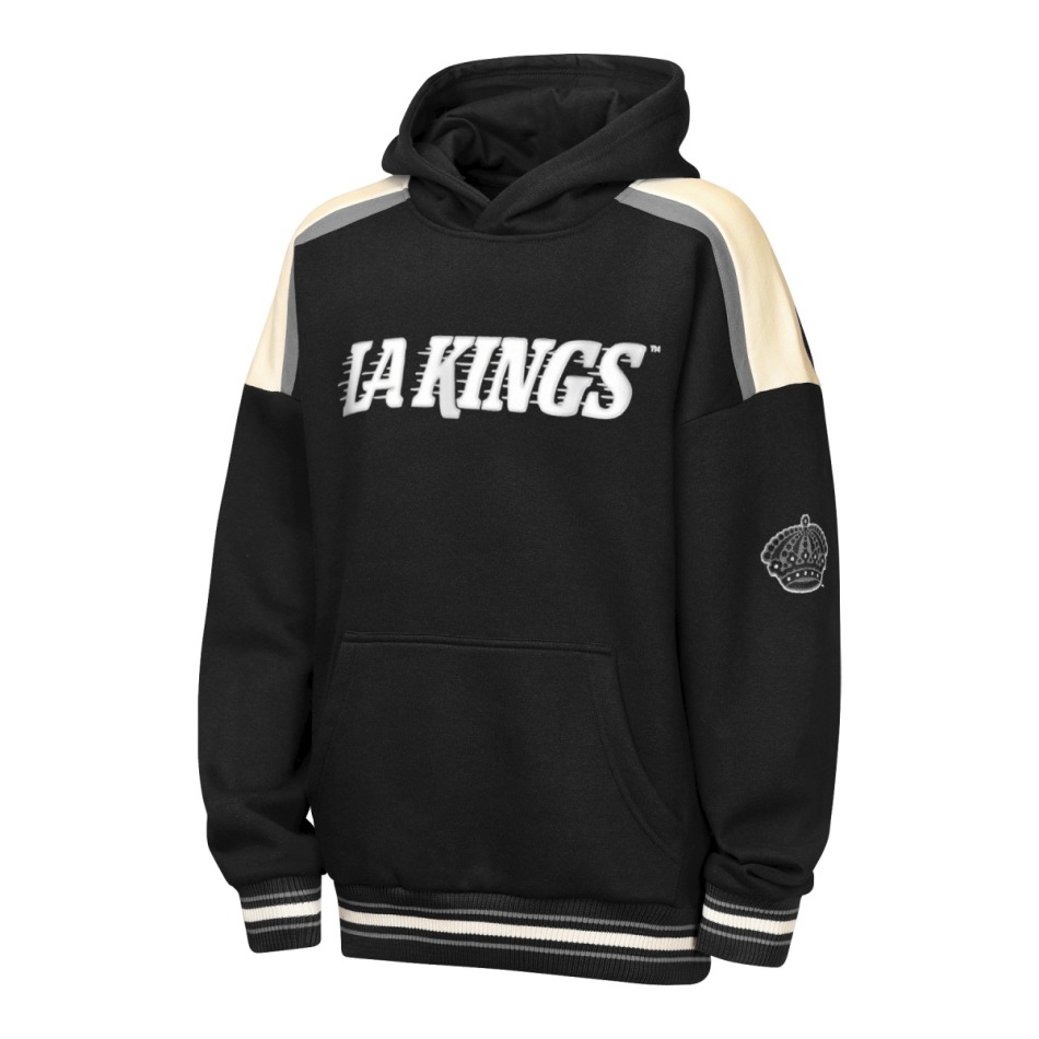 Los Angeles Kings dětská bunda s&nbsp;kapucí NHL Camaraderie Oversized Colorblock Fleece - Los Angeles Kings dětské oblečení