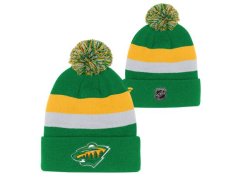 Minnesota Wild dětská zimní čepice Cuffed Beanie With Pom