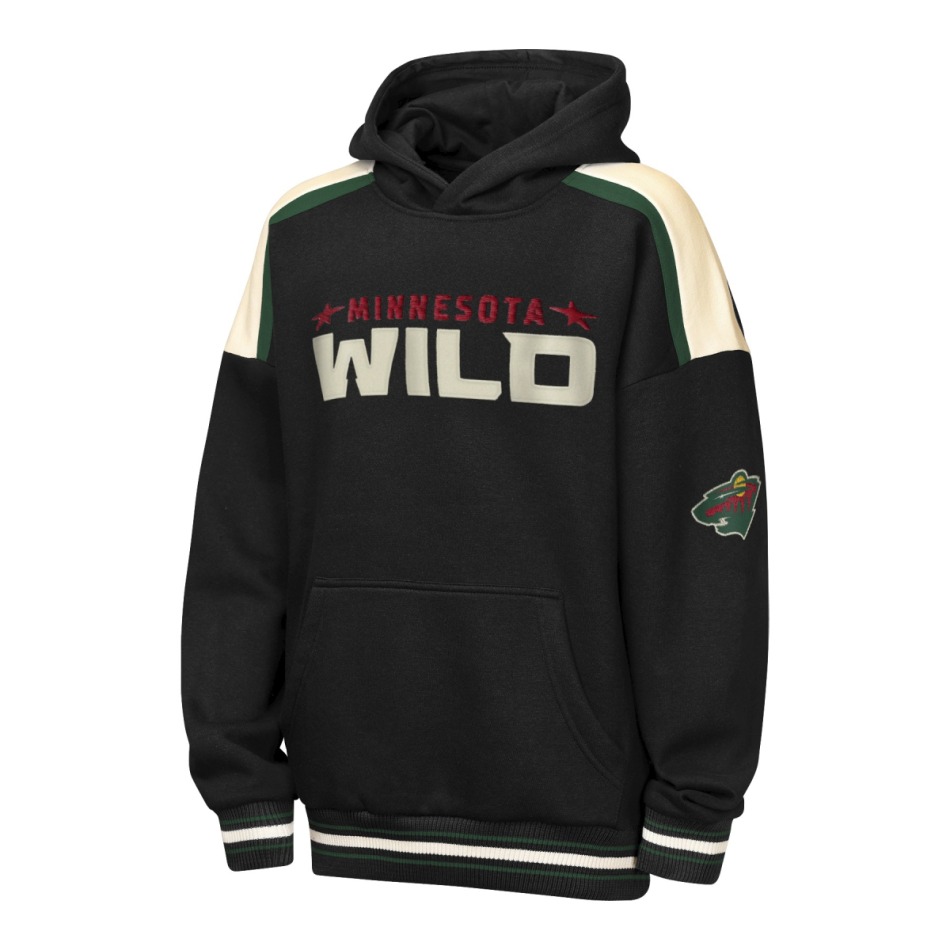 Minnesota Wild dětská mikina s&nbsp;kapucí NHL Camaraderie Oversized Colorblock Fleece - Minnesota Wild dětské oblečení