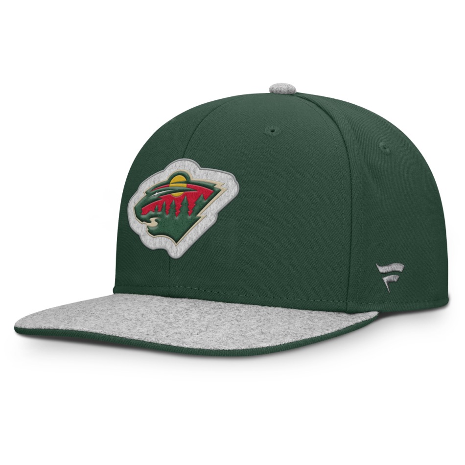 Minnesota Wild čepice flat kšiltovka Loden Structured Adjustable Flat Brim - Minnesota Wild kšiltovky, čepice, rukavice