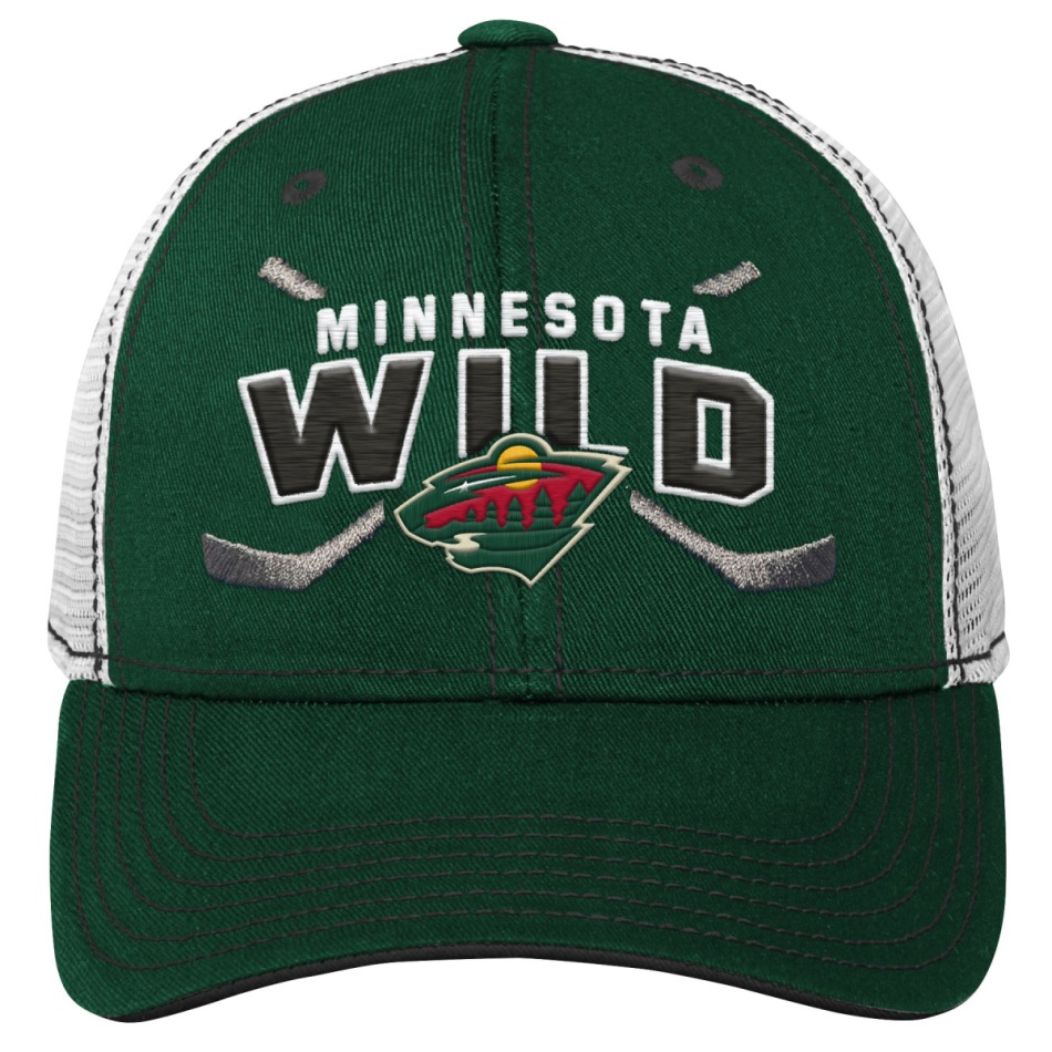 Minnesota Wild čepice baseballová kšiltovka Lockup Meshback Adjustable - Minnesota Wild kšiltovky, čepice, rukavice