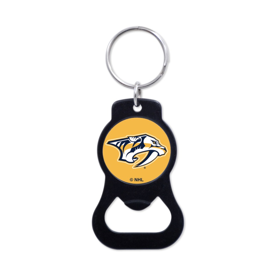 Nashville Predators přívěšek s&nbsp;otvírakem Black Ring - Nashville Predators klíčenky, náramky, šperky