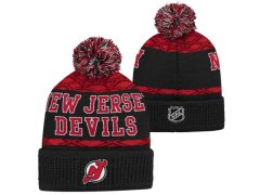 New Jersey Devils dětská zimní čepice Puck Pattern Cuffed Pom