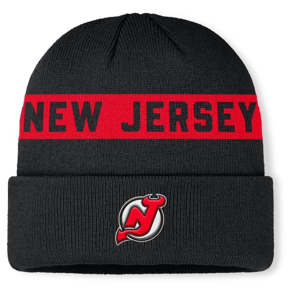 New Jersey Devils zimní čepice Authentic Pro A/Cap Cuffed inscription