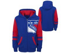 New York Rangers dětská mikina s&nbsp;kapucí faceoff colorblocked fleece full-zip