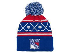 New York Rangers dětská zimní čepice Face-Off Cuff Pom