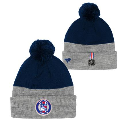 New York Rangers dětská zimní čepice Draft Cuffed Beanie With Pom - New York Rangers dětské oblečení