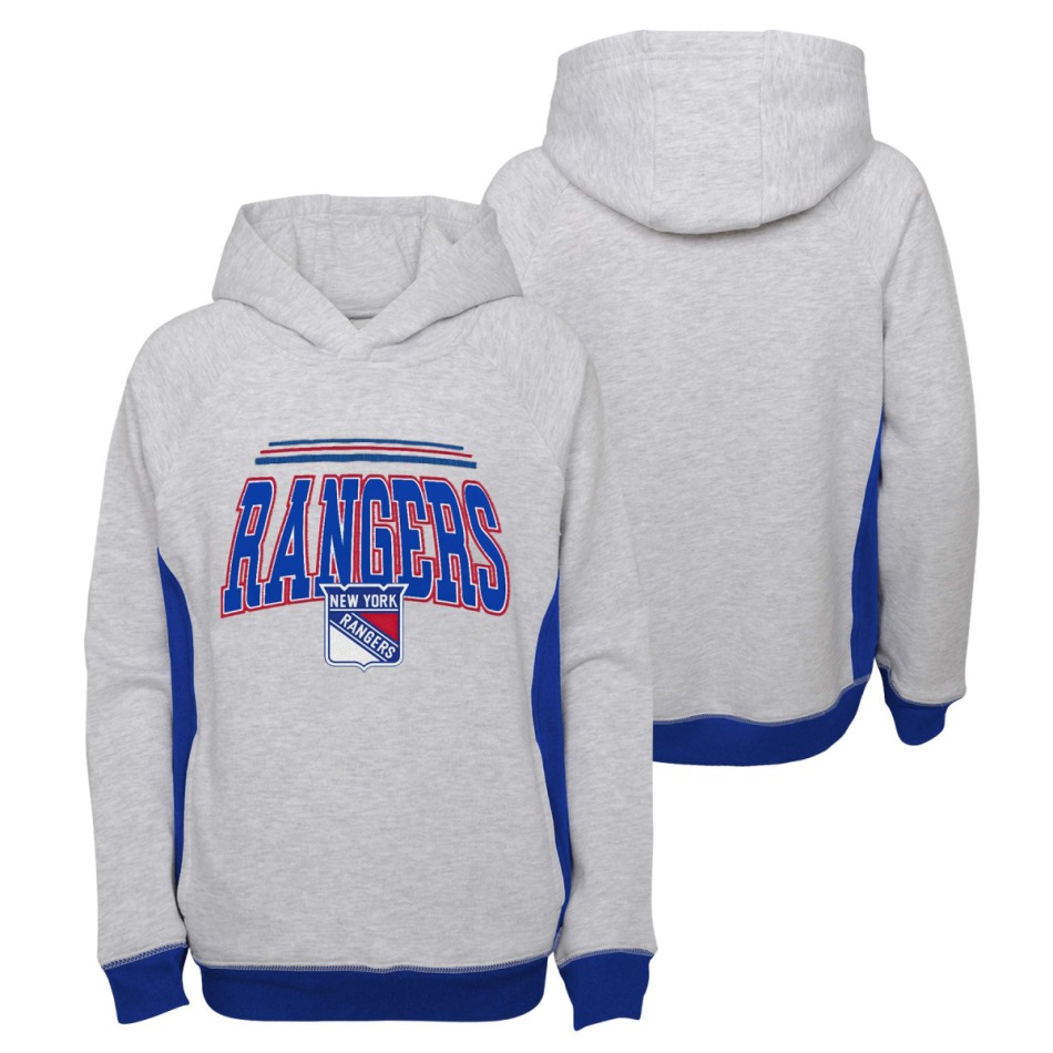 New York Rangers dětská mikina s&nbsp;kapucí power play raglan pullover - New York Rangers dětské oblečení