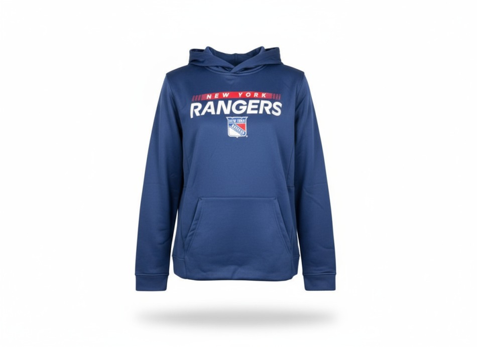 New York Rangers dětská mikina s kapucí Authentic Pro Hood Po Hoodie
