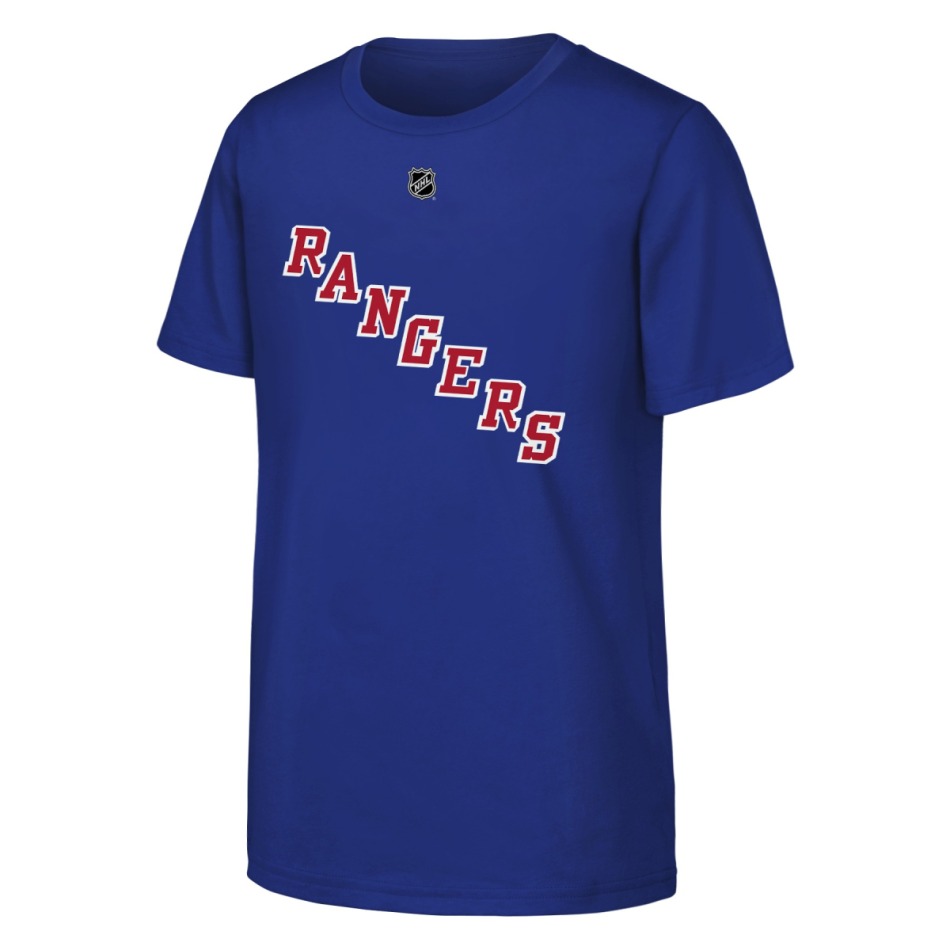 Dětské tričko Igor Shesterkin #31 New York Rangers NHL Flat Name & Number Short Sleeve Cotton - New York Rangers dětské oblečení