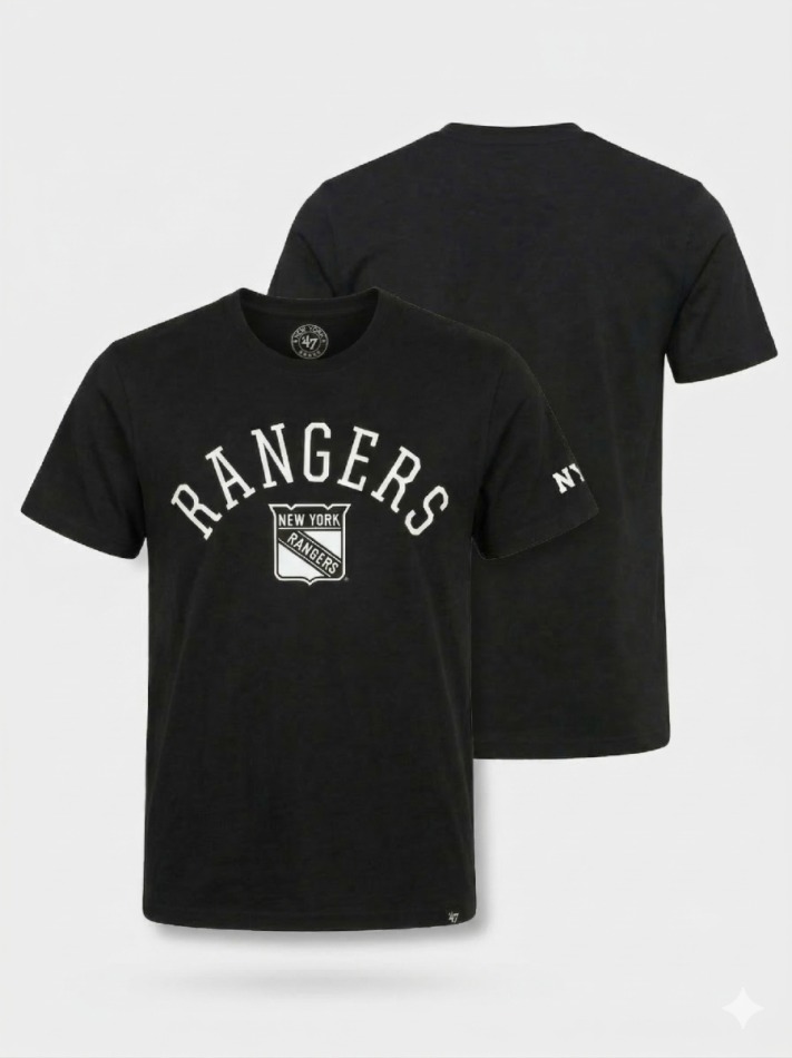 New York Rangers pánské tričko Frozen Rope black