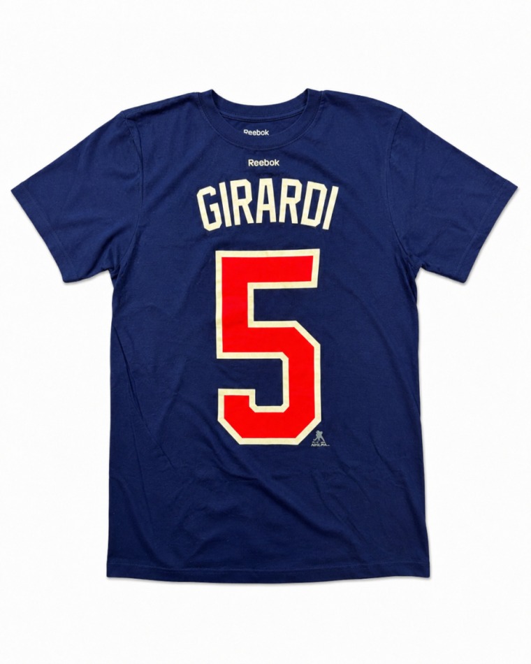 New York Rangers pánské tričko Dan Girardi #5 NHL Stack Logo Name & Number