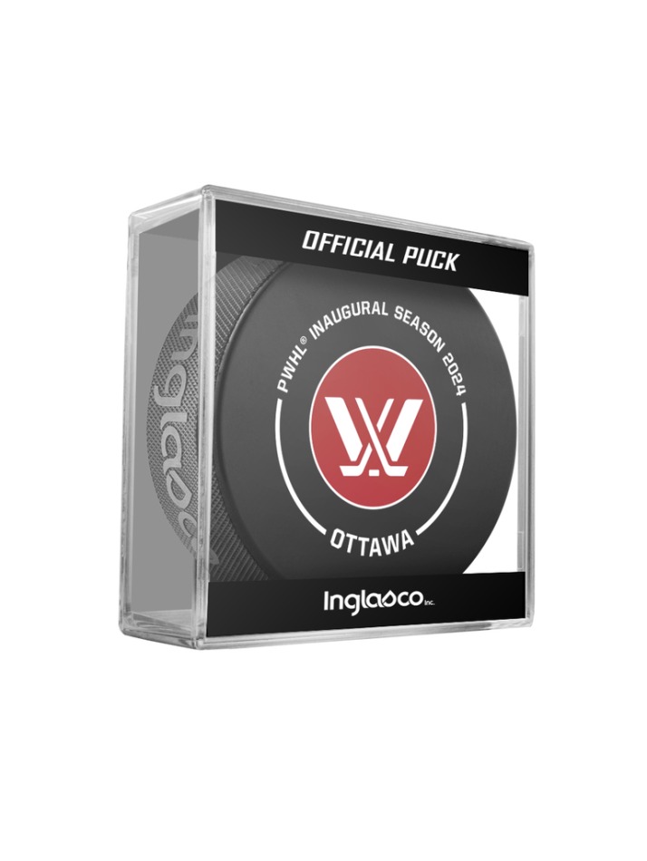 NHL produkty puk 2024 Inaugural Season Official Game Hockey red