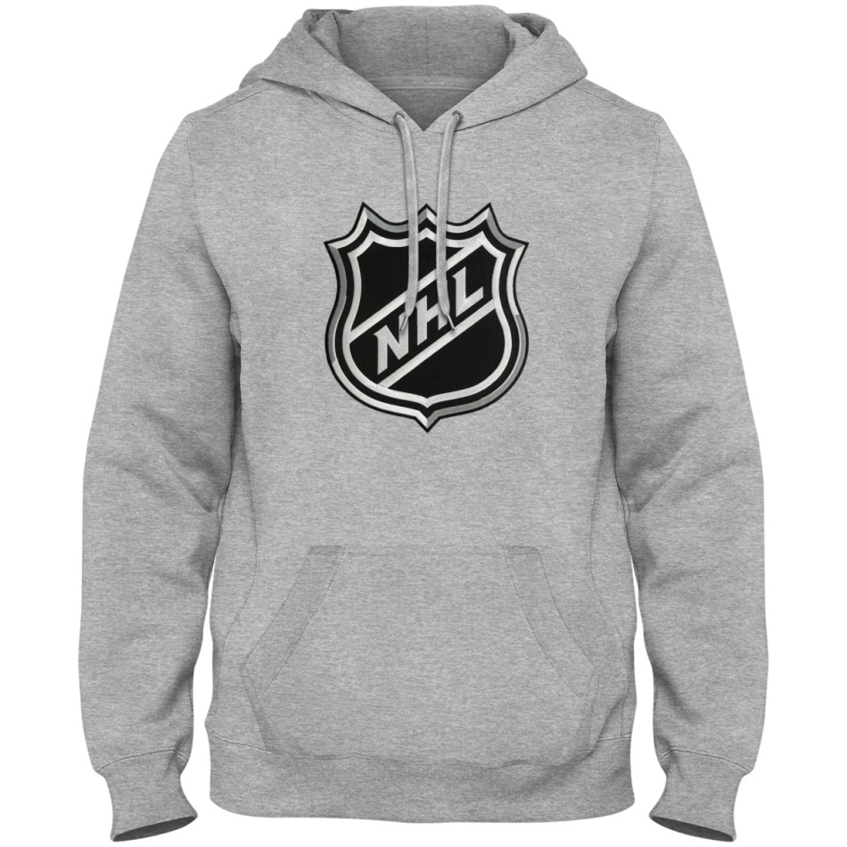 NHL produkty pánská mikina s&nbsp;kapucí NHL Logo Shield Crest Graphic grey - NHL produkty mikiny, bundy, kalhoty