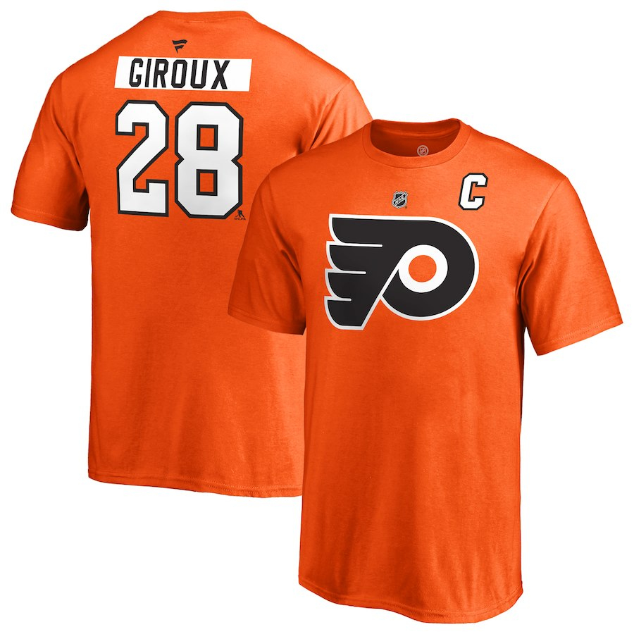 Philadelphia Flyers dětské tričko orange #28 Claude Giroux Stack Logo Name & Number - Philadelphia Flyers dětské oblečení