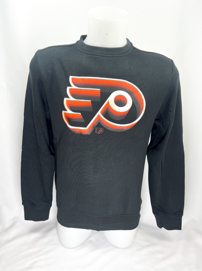 Philadelphia Flyers pánská mikina Chrome Graphic Crew Sweatshirt Black - Philadelphia Flyers mikiny, bundy, kalhoty