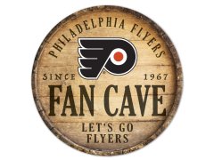 Philadelphia Flyers cedule na zeď Fan Cave Circular Wood Sign