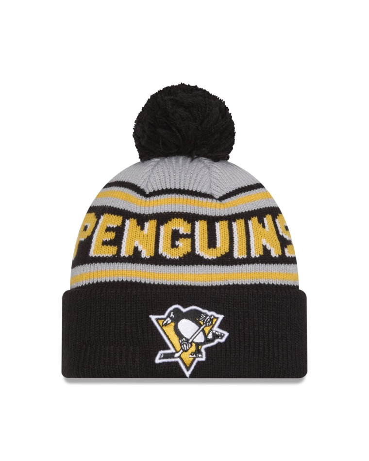 Pittsburgh Penguins zimní čepice NHL Pom Wordmark - Pittsburgh Penguins