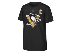 Pittsburgh Penguins dětské tričko Sidney Crosby #87 NHL Flat Captains Name & Number Short Sleeve Cotton