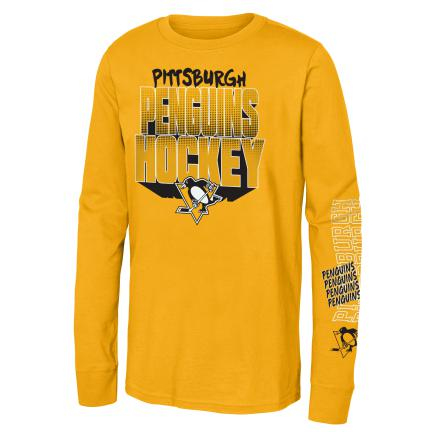 Pittsburgh Penguins dětské tričko s&nbsp;dlouhým rukávem Stand Out Ls Ctn - Pittsburgh Penguins dětské oblečení
