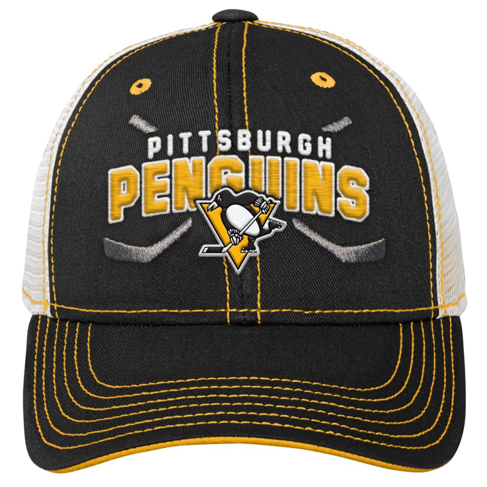 Pittsburgh Penguins čepice baseballová kšiltovka Lockup Meshback Adjustable - Pittsburgh Penguins dětské oblečení