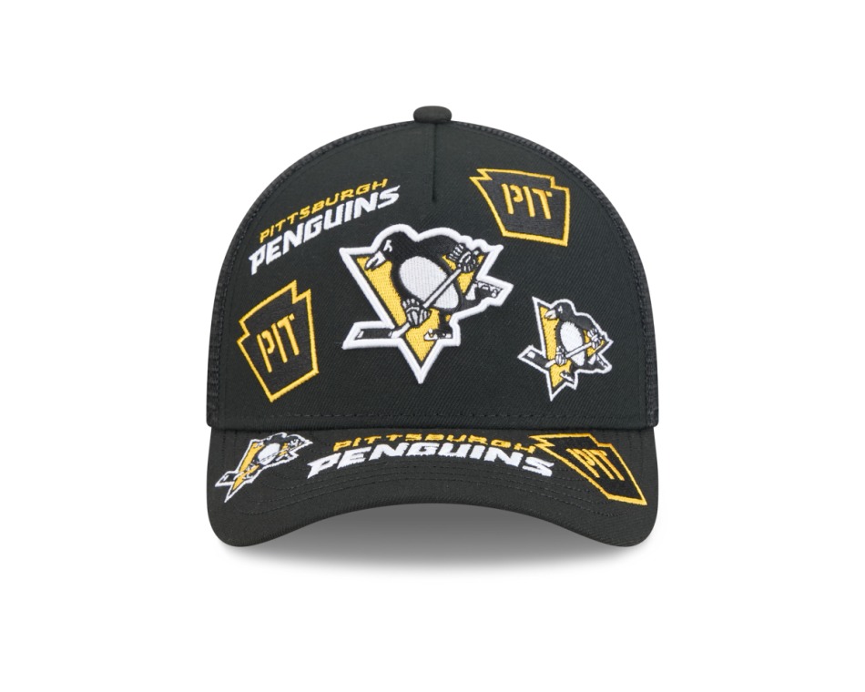 Pittsburgh Penguins čepice baseballová kšiltovka NHL 9FORTY M-Crown A-Frame Trucker All Over - Pittsburgh Penguins kšiltovky, čepice, rukavice