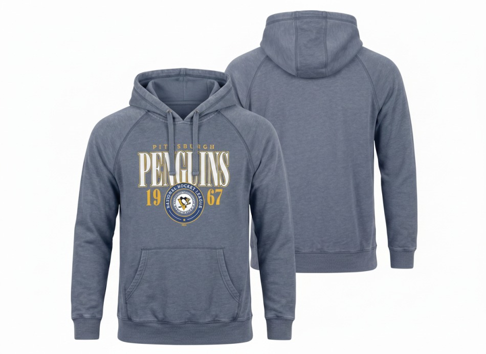 Pittsburgh Penguins pánská mikina s kapucí A/LS Hoodie navy