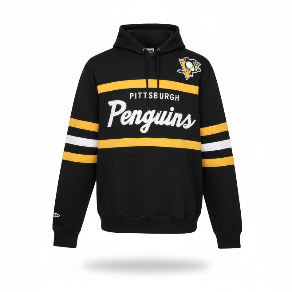 Pittsburgh Penguins pánská mikina s&nbsp;kapucí Head Coach Hoodie black - Pittsburgh Penguins mikiny, bundy, kalhoty