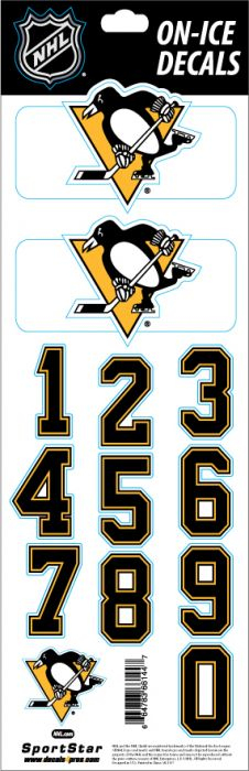 Pittsburgh Penguins samolepky na helmu Decals ON-Ice