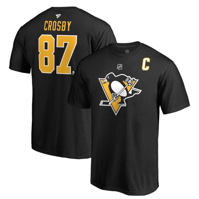 Dětské Tričko 87 Sidney Crosby Stack Logo Name & Number Pittsburgh