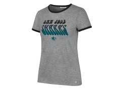 San Jose Sharks dámské tričko Letter Ringer grey