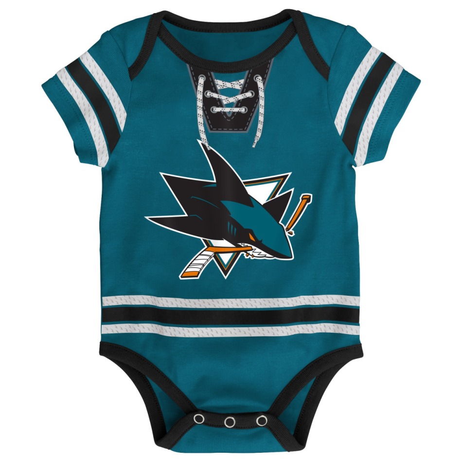 Dětské body San Jose Sharks NHL Hockey Pro Creeper – Blank - San Jose Sharks dětské oblečení
