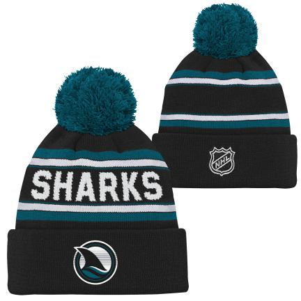 San Jose Sharks dětská zimní čepice 3Rd Jersey Jacquard Cuff Pom - San Jose Sharks dětské oblečení