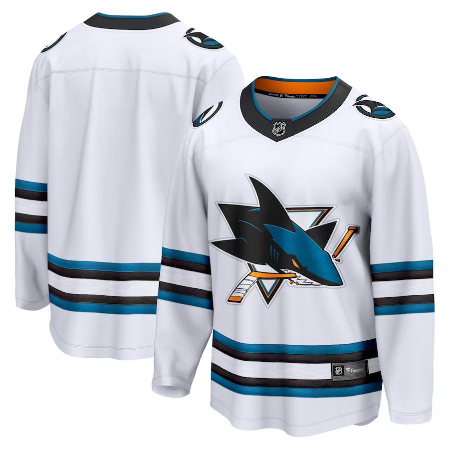 San Jose Sharks hokejový dres Breakaway Away Jersey White - San Jose Sharks dresy