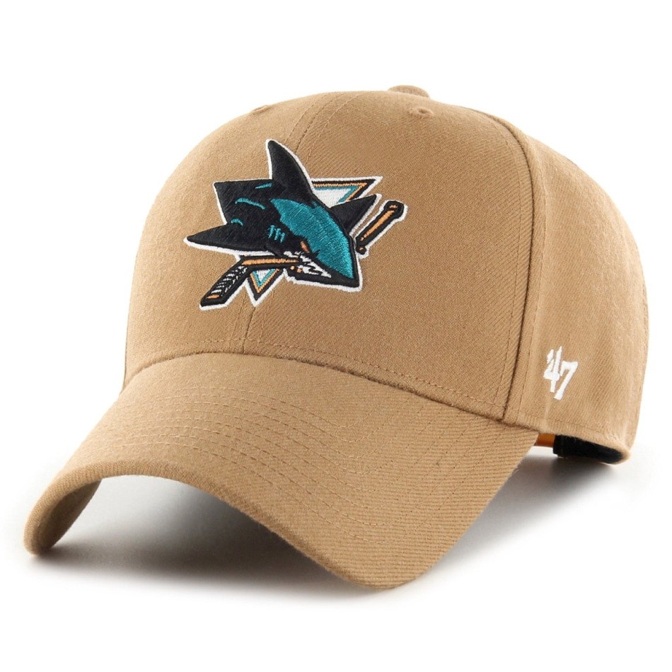 San Jose Sharks čepice baseballová kšiltovka ’47 MVP Snapback camel beige - San Jose Sharks kšiltovky, čepice, rukavice