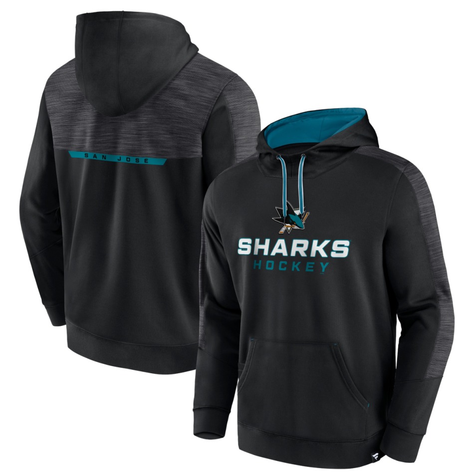 San Jose Sharks pánská mikina s&nbsp;kapucí Poly Fleece POH black - San Jose Sharks mikiny, bundy, kalhoty