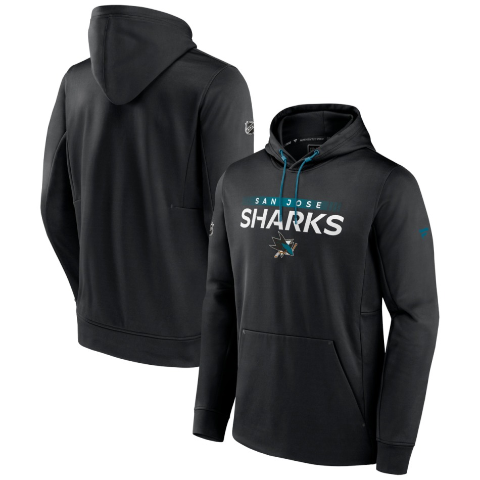 San Jose Sharks pánská mikina s&nbsp;kapucí RINK Performance Black-Active Blue - San Jose Sharks mikiny, bundy, kalhoty