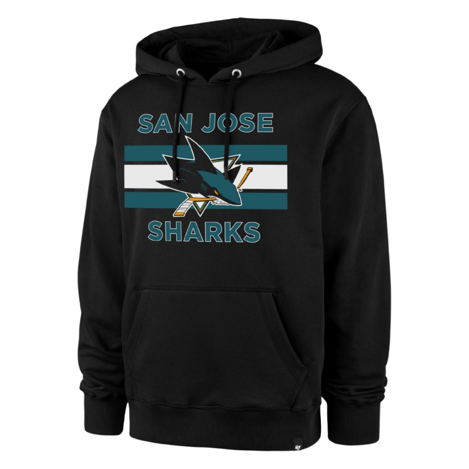 San Jose Sharks pánská mikina s&nbsp;kapucí ’47 Burnside Pullover Hood - San Jose Sharks mikiny, bundy, kalhoty