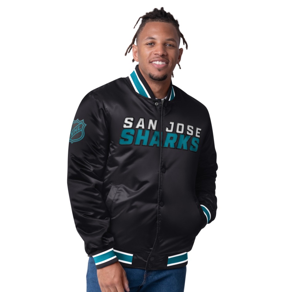 San Jose Sharks pánská bunda The CLOSER Reversible Varsity Satin - San Jose Sharks mikiny, bundy, kalhoty