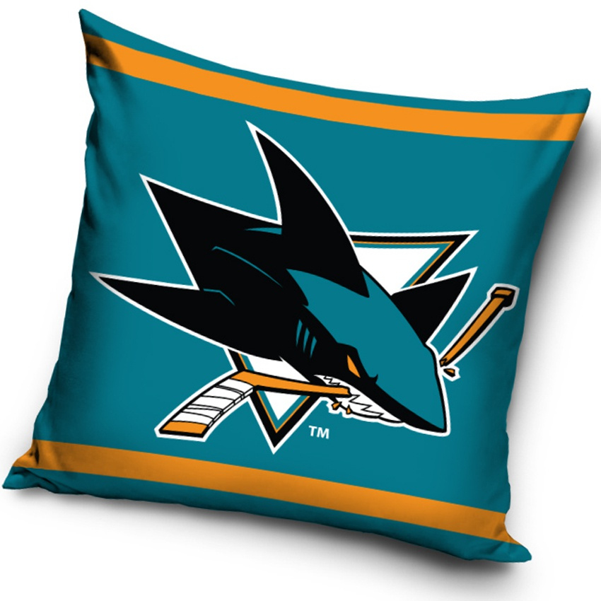 San Jose Sharks polštářek logo - San Jose Sharks povlečení, ručníky, deky