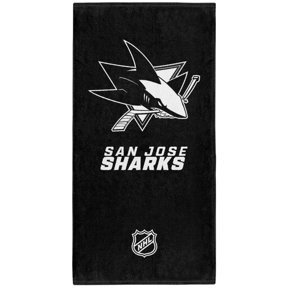 San Jose Sharks osuška Classic black - San Jose Sharks povlečení, ručníky, deky